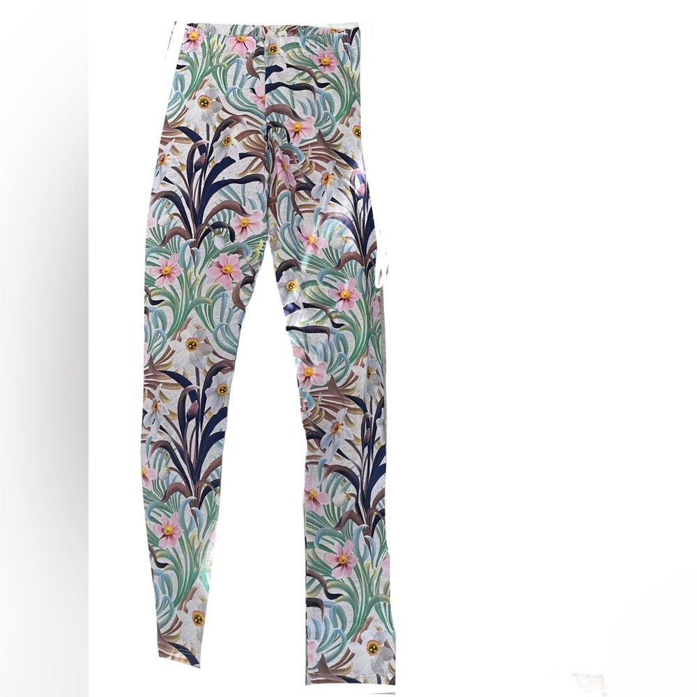 Molo Girls Size 12 Nature Flower Leaf Leggings
